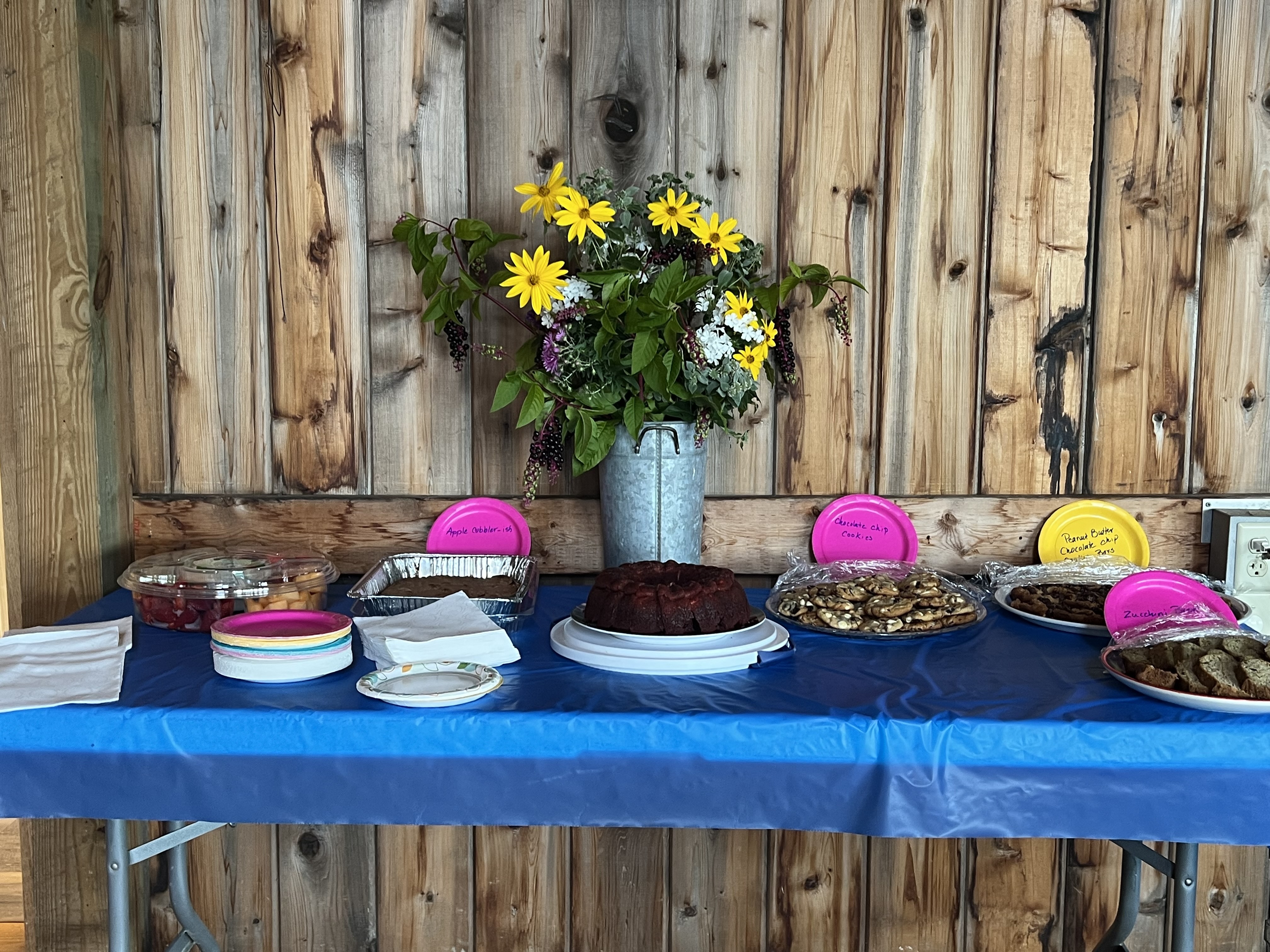 Dessert table at the 2022 Volunteer Recognition event